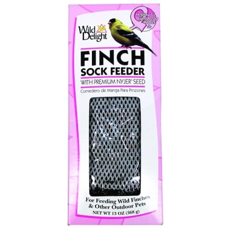 D&D Wild Delight Pink Ribbon Finch Sock Feeder 13 Ounce 383040 D&37557